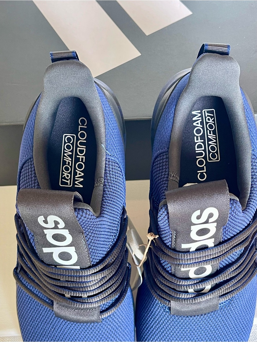 NIB ADIDAS MENS LITE RACER ADAPT 7.0 SERIES BLUE & BLACK SIZE 11 SLIP ON SNEAKER - Picture 6 of 10